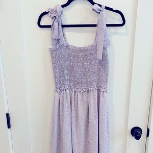 Adorable purple Maxi Dress with tie-bow straps